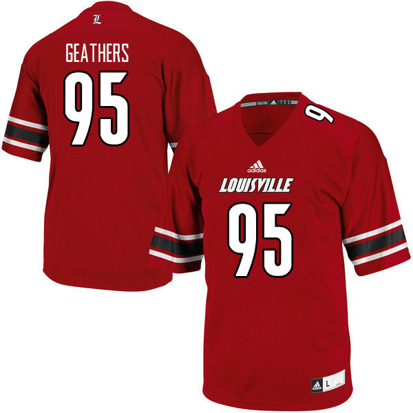 Men #95 Thurman Geathers Louisville Cardinals College Football Jerseys Sale-Red
